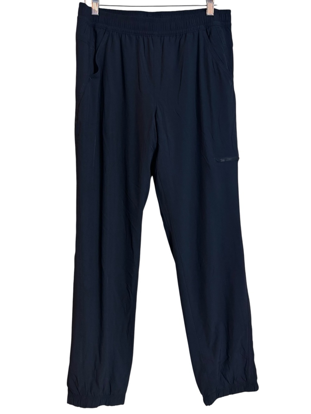Eddie Bauer Fleece Lined Pants Elastic Waist Black Women's Size 6 Pockets Winter